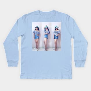 Modeling 3 Kids Long Sleeve T-Shirt